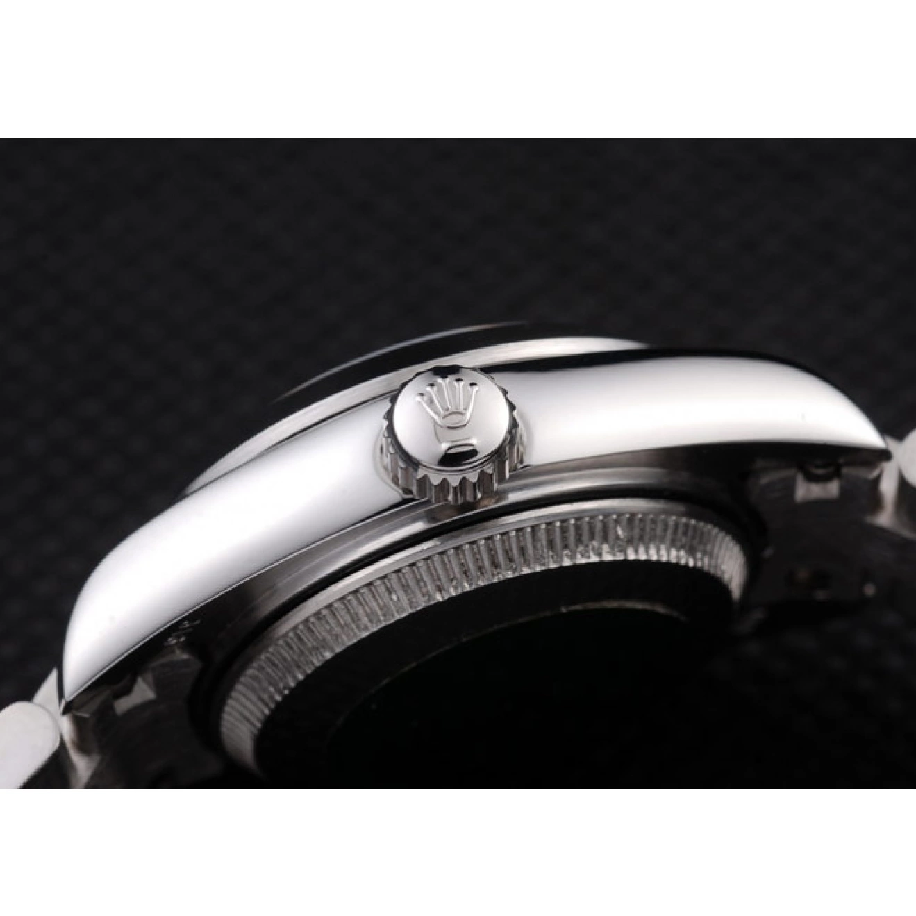 Aaa replica watch Explorer Dial Polished Stainless Steel Rolex Black 98089 0630